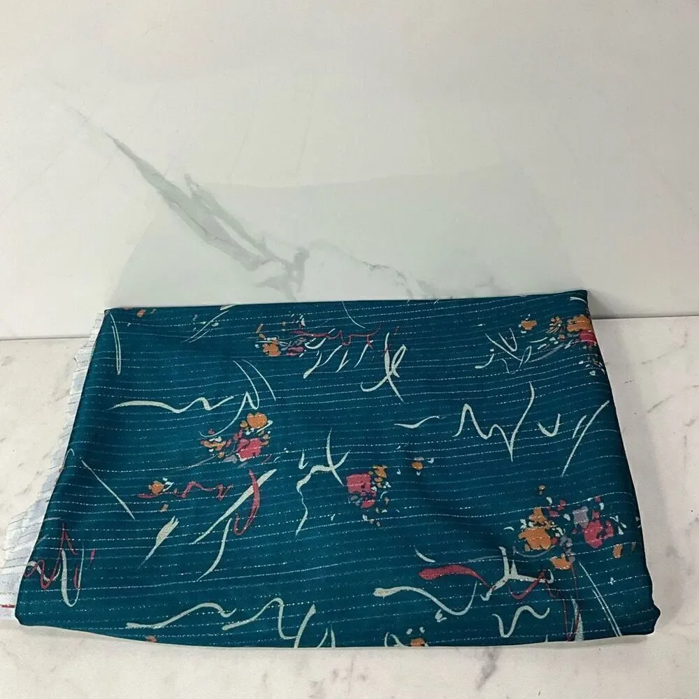 VINTAGE Semi Sheer Printed Fabric